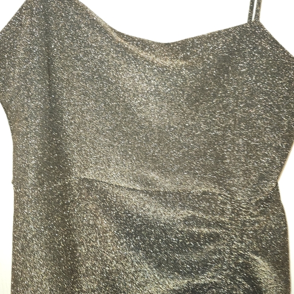 Shimmer mini gold and black  glitter dress, party dress size xl - Picture 4 of 4